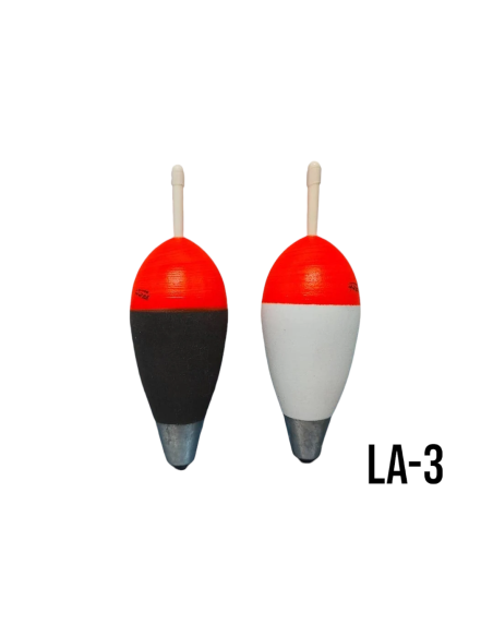Flotador-Boya alargada GACI LA-3 (40X90 mm – Peso: 43 gr. – Lastre admitido: 15gr).