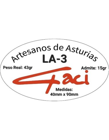 Flotador-Boya alargada GACI LA-3 (40X90 mm – Peso: 43 gr. – Lastre admitido: 15gr).