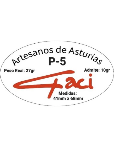 Flotador-Boya pera GACI P-5 (41X68 mm – Peso: 27 gr. – Lastre admitido: 10gr).