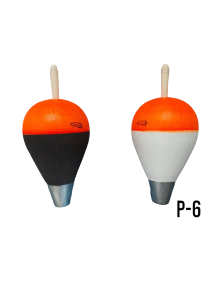 Flotador-Boya pera GACI P-6 (45X73 mm – Peso: 43 gr. – Lastre admitido: 10gr).