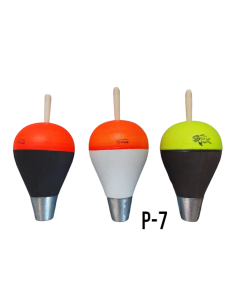 Flotador-Boya pera GACI P-7 (48X77 mm – Peso: 54 gr. – Lastre admitido: 10gr).