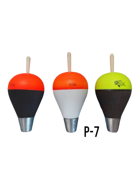 Flotador-Boya pera GACI P-7 (48X77 mm – Peso: 54 gr. – Lastre admitido: 10gr).